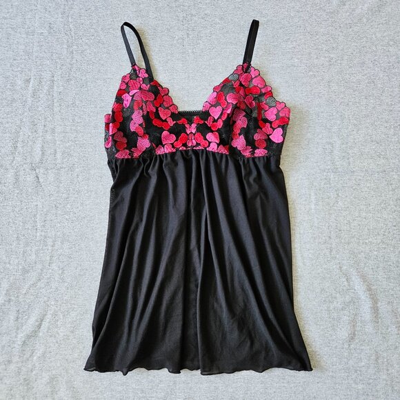 Torrid Curve Babydoll Lingerie Womens 1 Black Lace Mesh Sheer Nightie Sleepwear - Picture 1 of 6